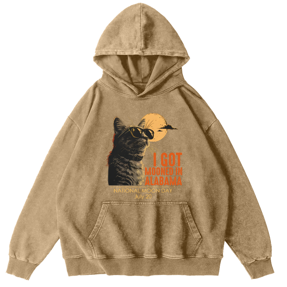 I Got Moonde In Alabama Vintage Washed Hoodie-Zazasy