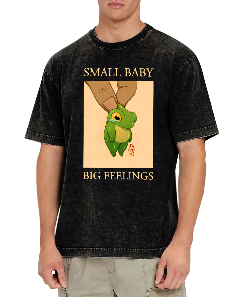 SAMLL BABY BIG FEELINGS  Vintage Washed T-shirt