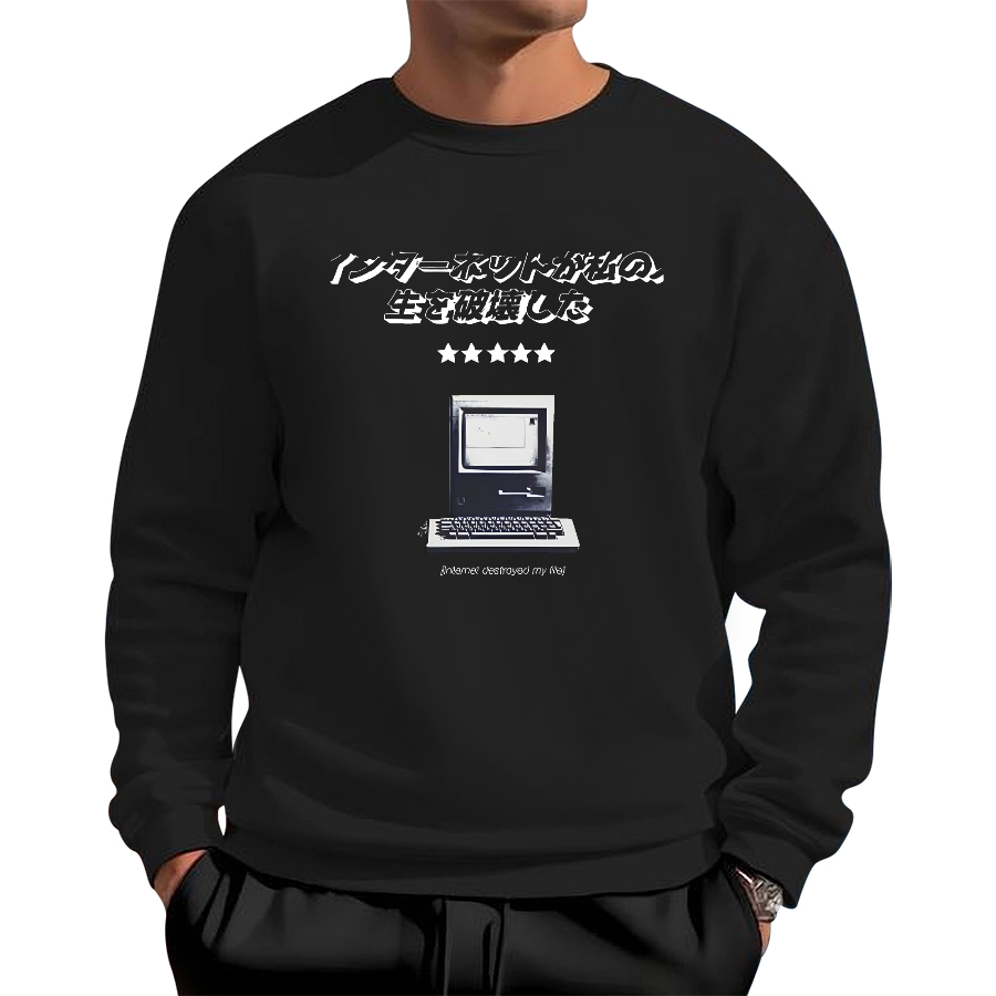 Y2k Cyber​​core Cotton Pullover Sweatshirt