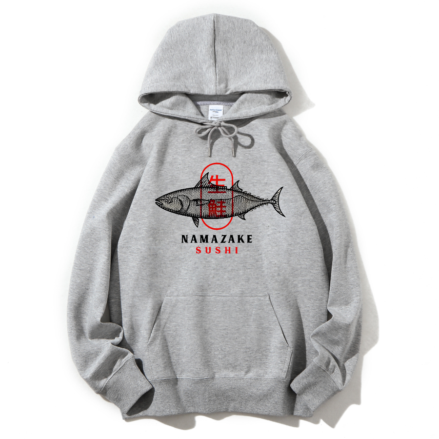 Japanese Sushi Raw Salmon Cotton Hoodie
