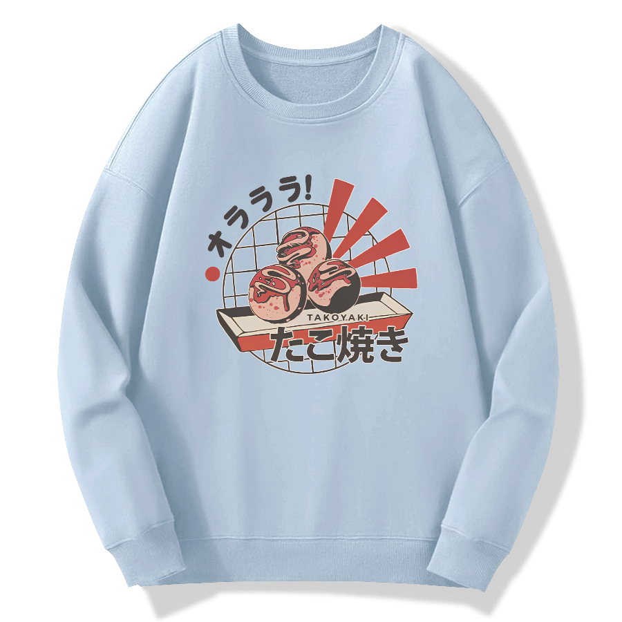 Takoyaki Japanese Cotton Pullover Sweatshirt