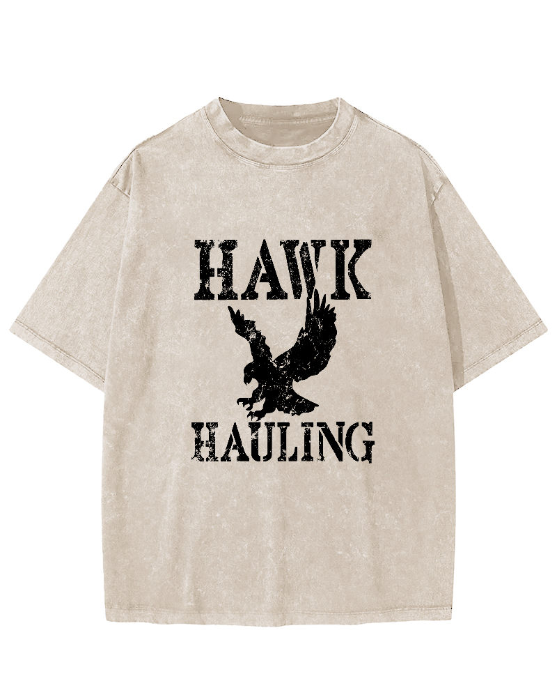 Retro Eagle Pattern Vintage Distressed T-shirt-Zazasy