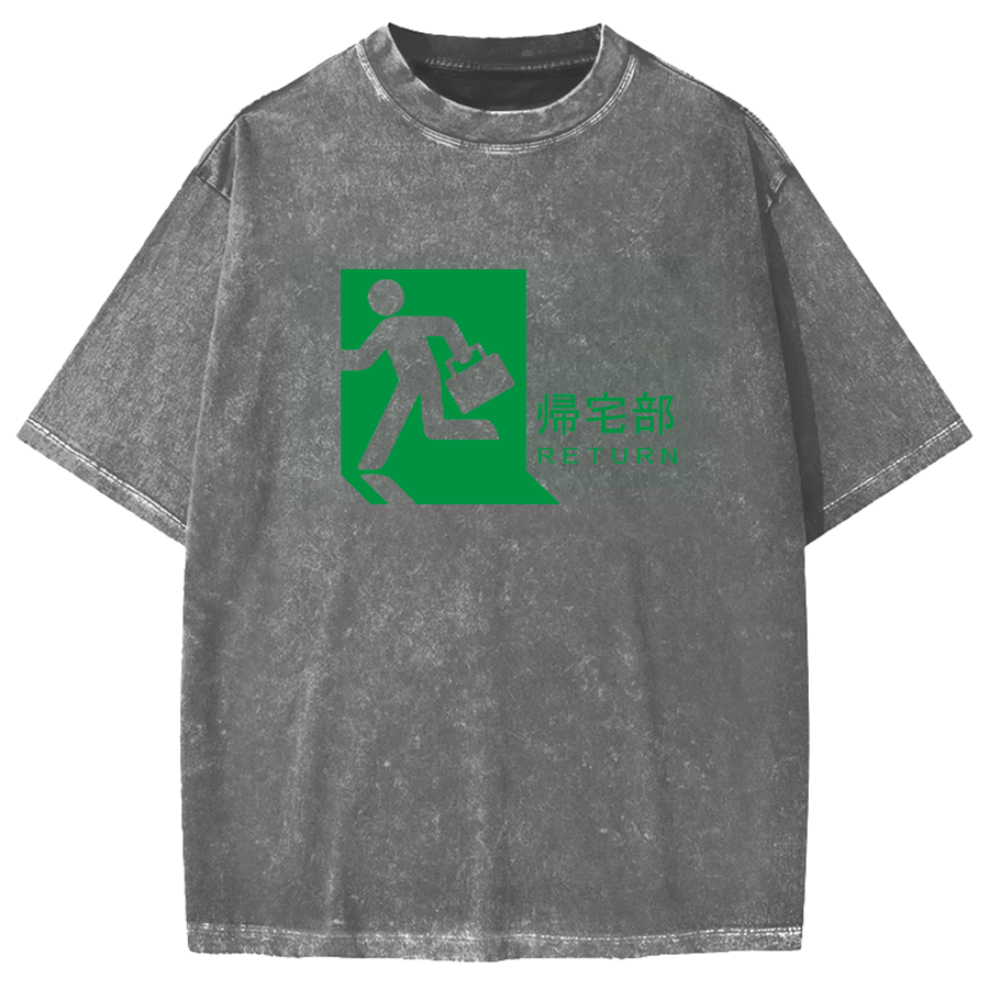 Returm Go home on time Vintage Washed T-shirt