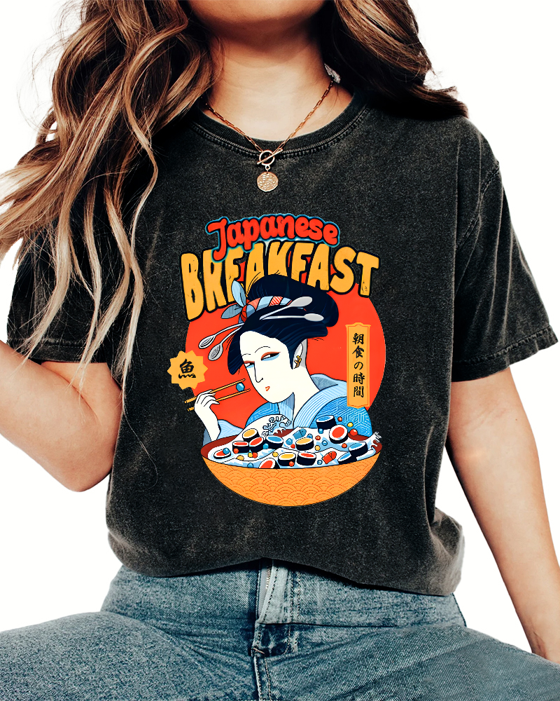 Retro Cartoon Japanese Style Vintage Distressed T-shirt-Zazasy