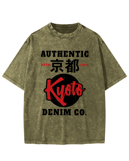 Kyoto, Japan Vintage Washed T-shirt-Zazasy