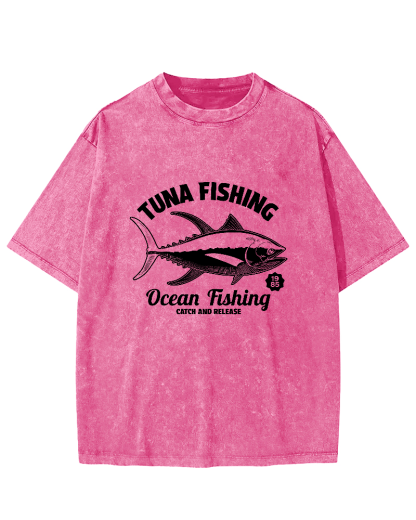 Tuna Japanese Washed T-shirt-Zazasy