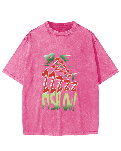 Personalized Sea Fish Bone Pattern Vintage Distressed T-shirt-Zazasy