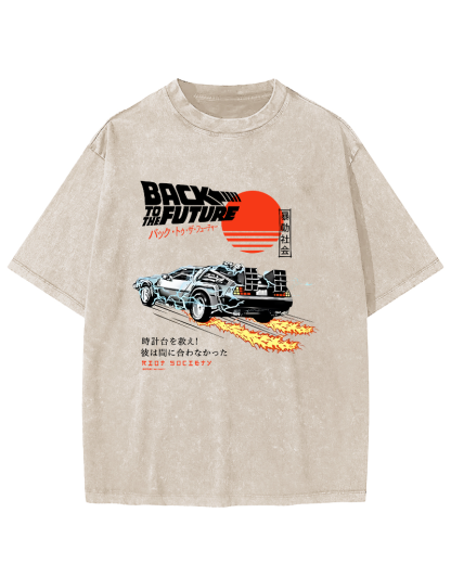 Riot Society Motorcycle Japanese Style Vintage Washed T-shirt