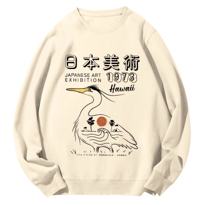 Tsukiji Seafood Market Round Neck Sweatshirt-Zazasy