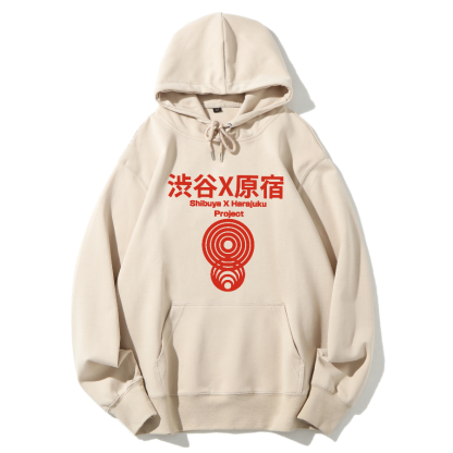 Retro Shibuya Harajuku Japanese Art Cotton Hoodie