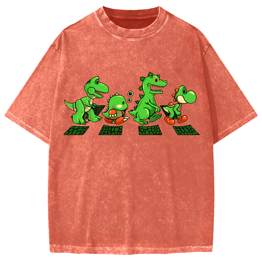 Green Scaly Road Vintage Washed T-shirt