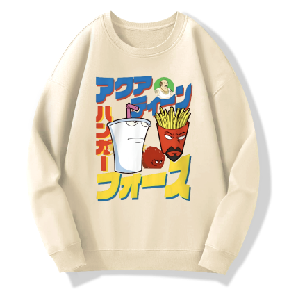 Retro Comics Cotton Pullover Sweatshirt