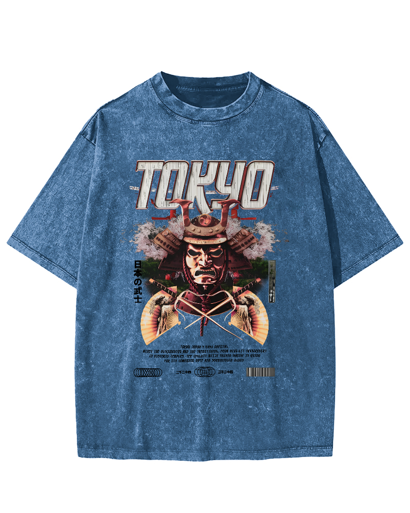 Tokyo Samurai Vintage Washed T-shirt