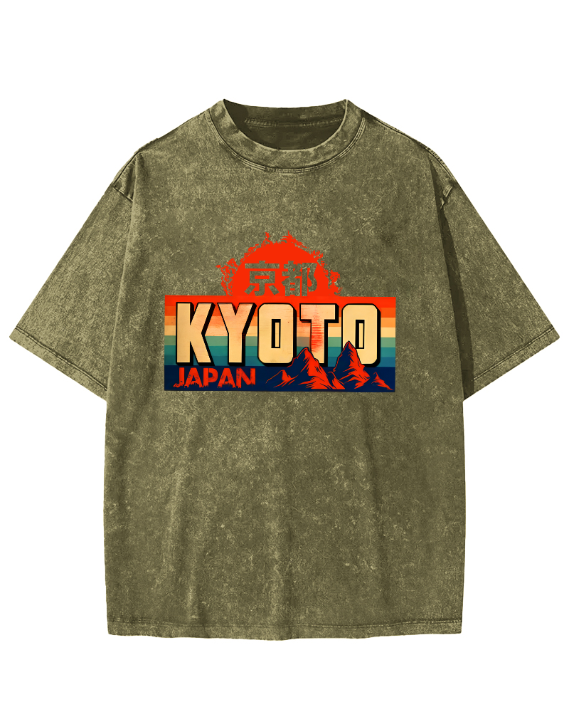 Kyoto Vintage Washed T-shirt-Zazasy