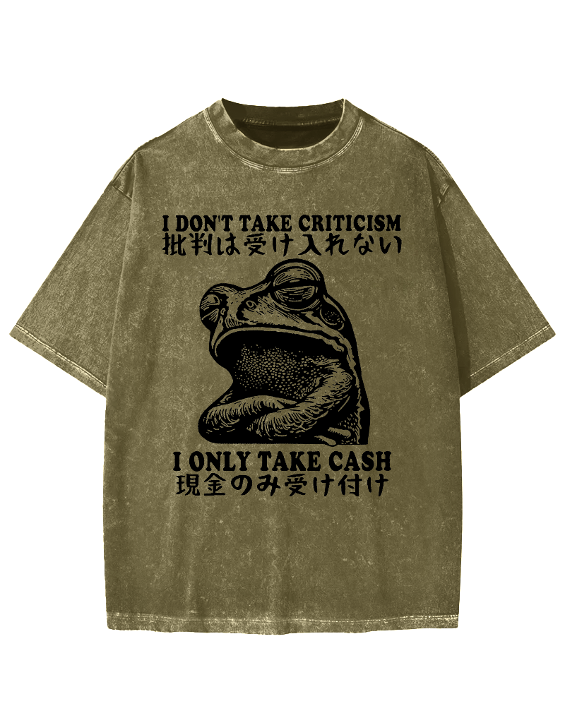 Frog Only Take Cash Vintage Washed T-shirt