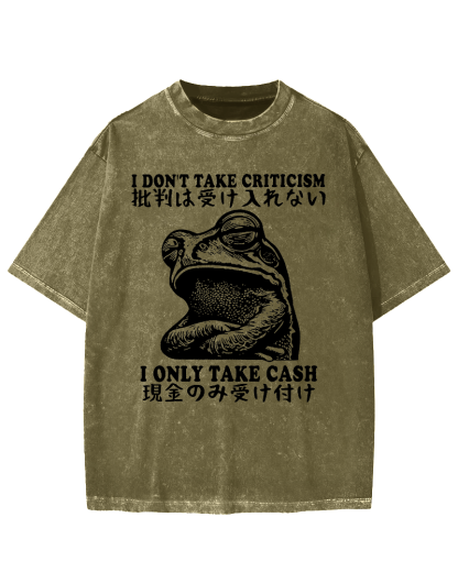 Frog Only Take Cash Vintage Washed T-shirt