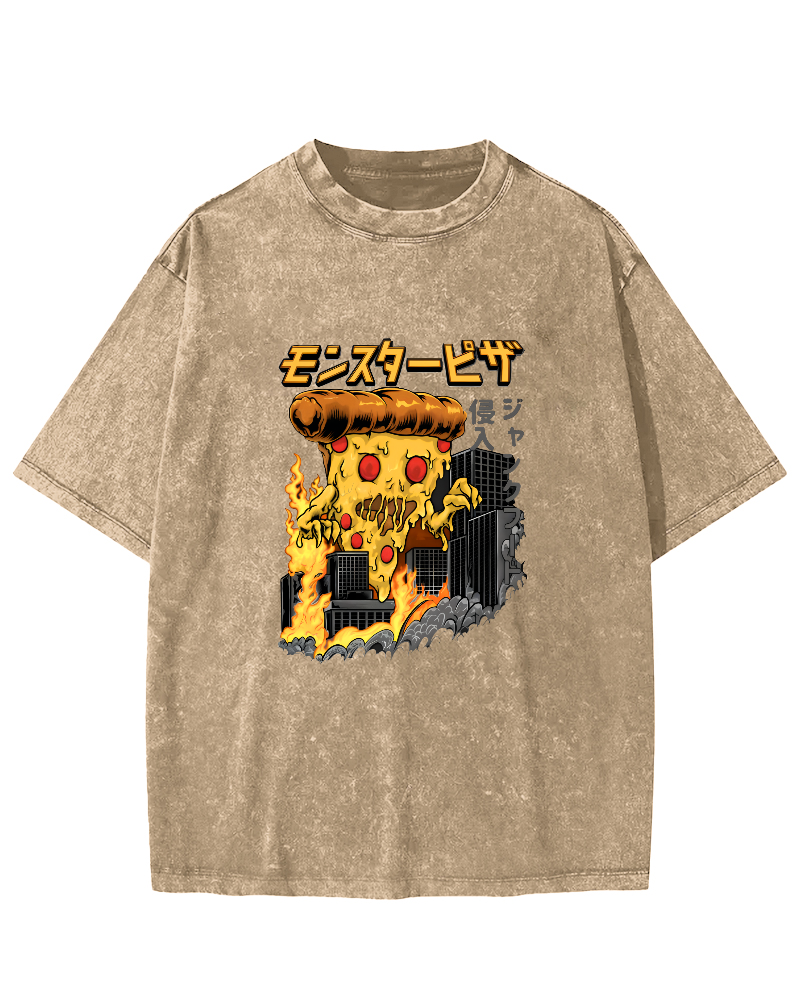 Japanese Personalized Abstract Patterns Vintage Distressed T-shirt-Zazasy