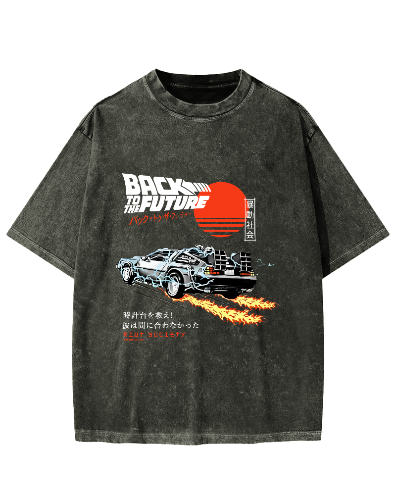 Riot Society Motorcycle Japanese Style Vintage Washed T-shirt