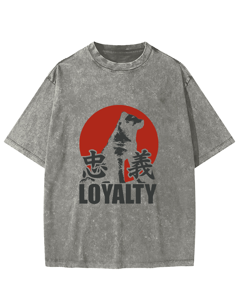 Japanese Animal Patterns Vintage Distressed T-shirt-Zazasy
