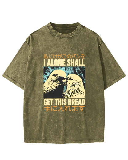 Vintage Dove Pattern Japanese Washed T-shirt-Zazasy