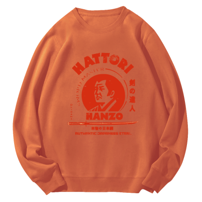 Hattori Hanzo Round Neck Sweatshirt-Zazasy