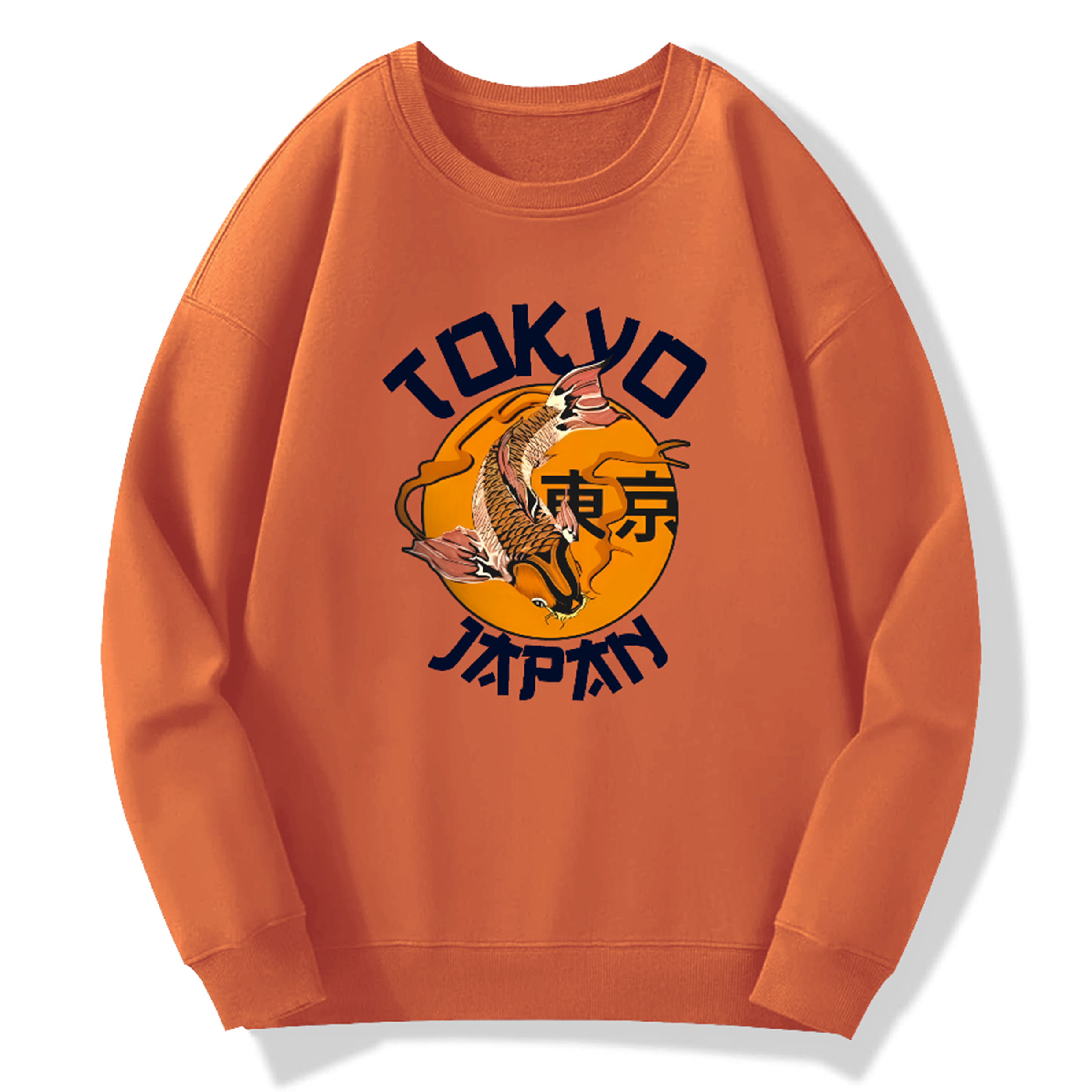 Japanese Tokyo Koi Cotton Pullover Sweatshirt