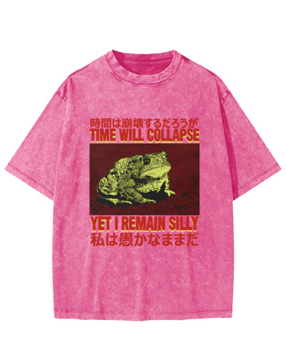 Retro Frog Japanese Style Vintage Distressed T-shirt-Zazasy