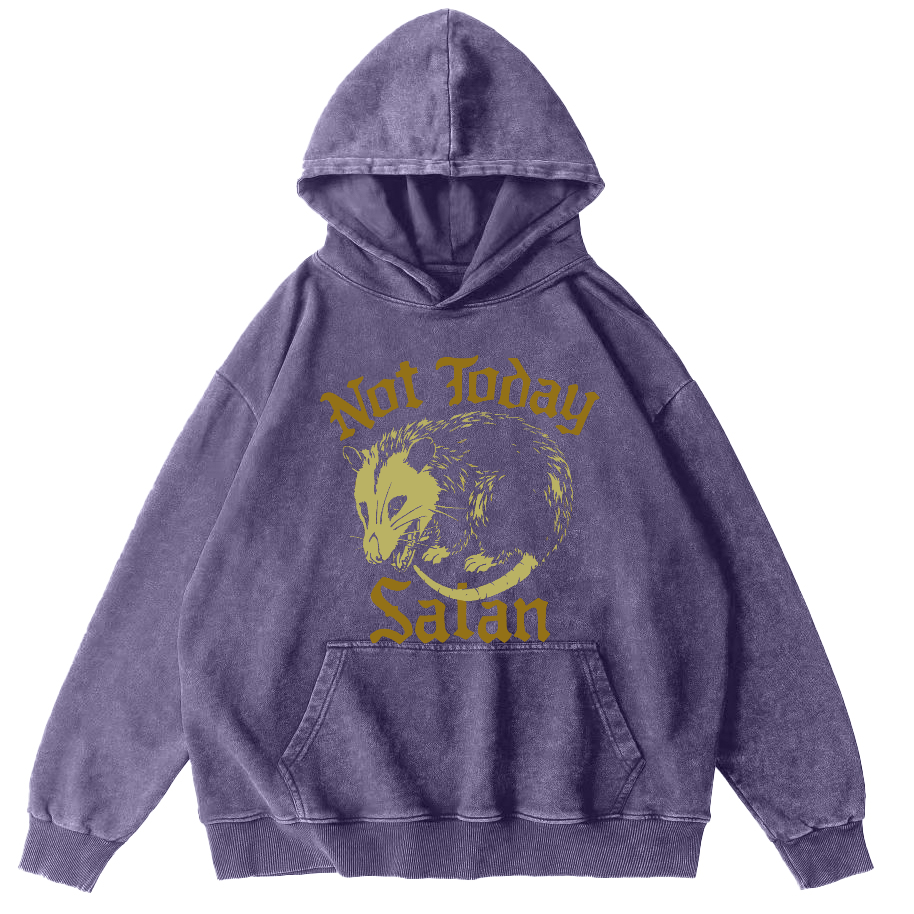 Not Today's Salam Vintage Distressed Hoodie-Zazasy