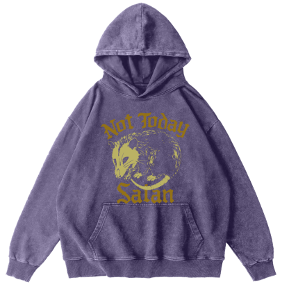 Not Today's Salam Vintage Distressed Hoodie-Zazasy