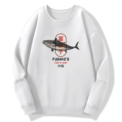 Okinawa Seafood from Japan Cotton Pullover Sweatshirt
