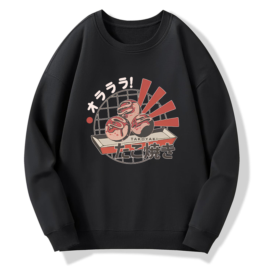 Takoyaki Japanese Cotton Pullover Sweatshirt