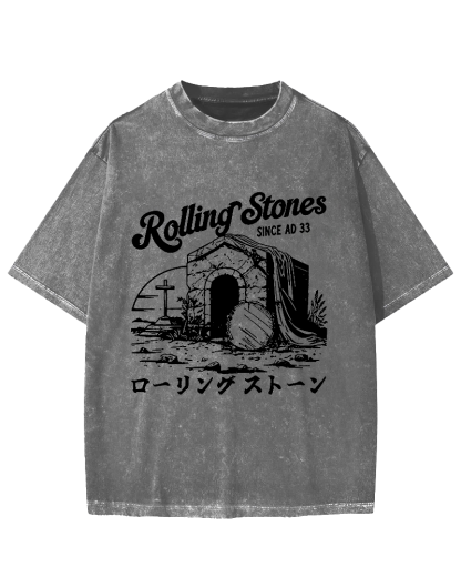 Rolling Stones Funny Easter Vintage Washed T-shirt