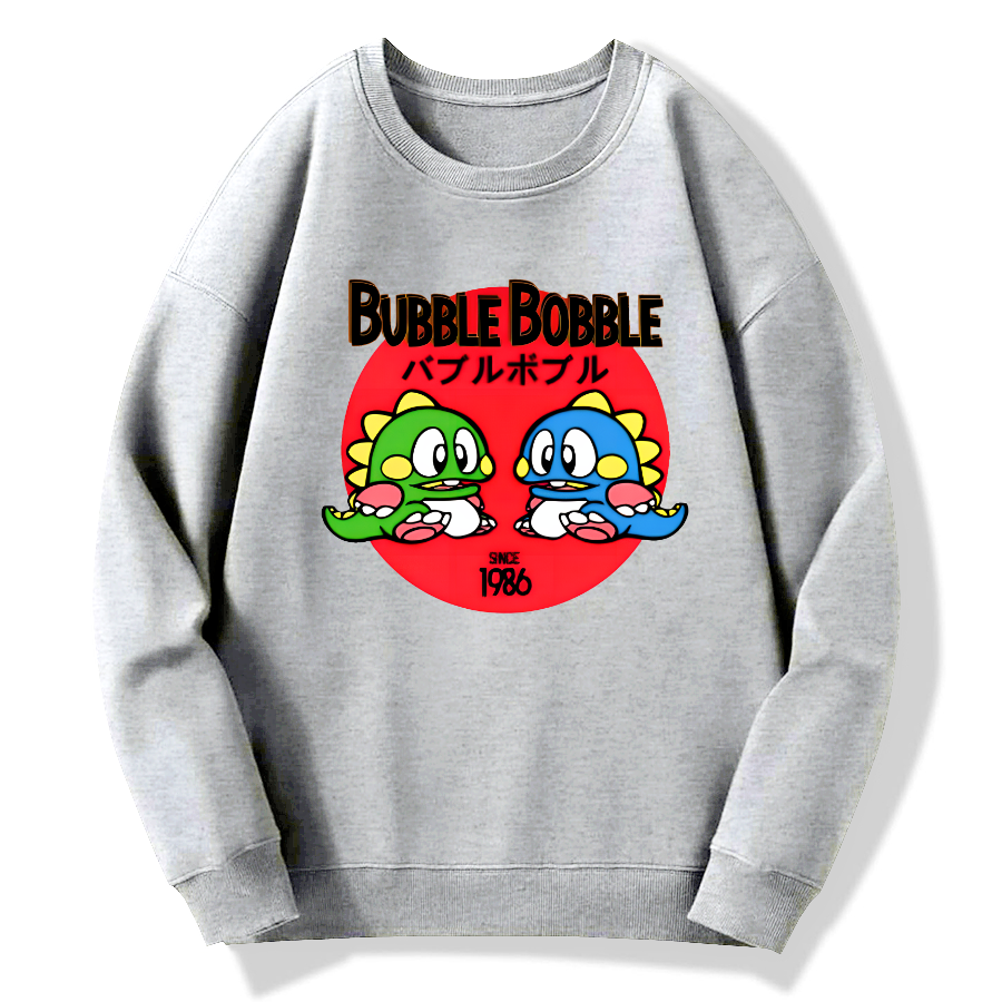 Bubble Bobble Cotton Pullover Sweatshirt