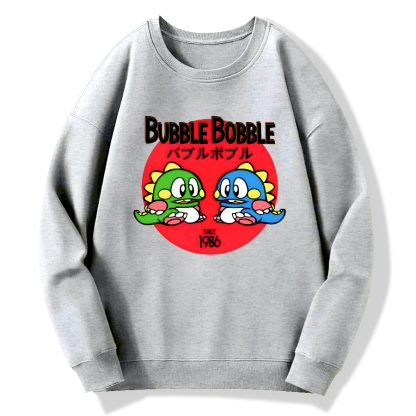 Bubble Bobble Cotton Pullover Sweatshirt