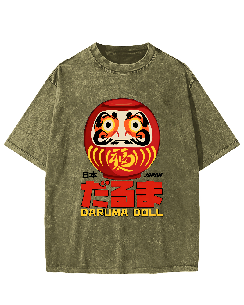 Cartoon Japanese Pattern Vintage Distressed T-shirt-Zazasy
