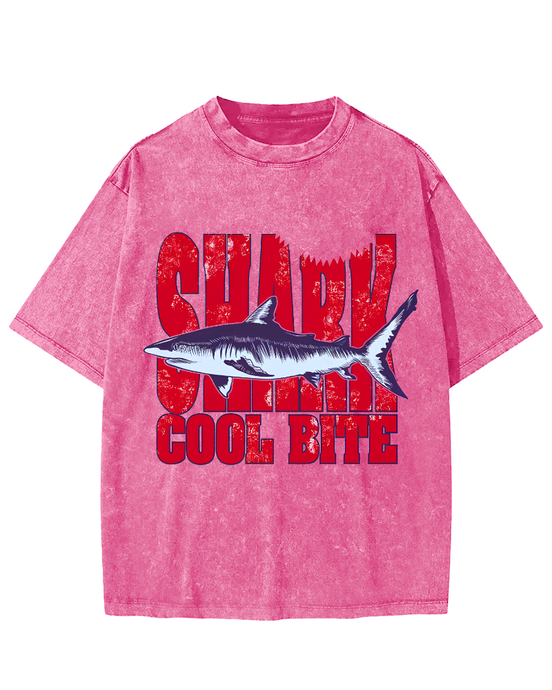 Shark Vintage Washed T-shirt-Zazasy