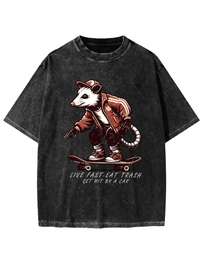 I Like Skateboarding Vintage Distressed T-shirt-Zazasy