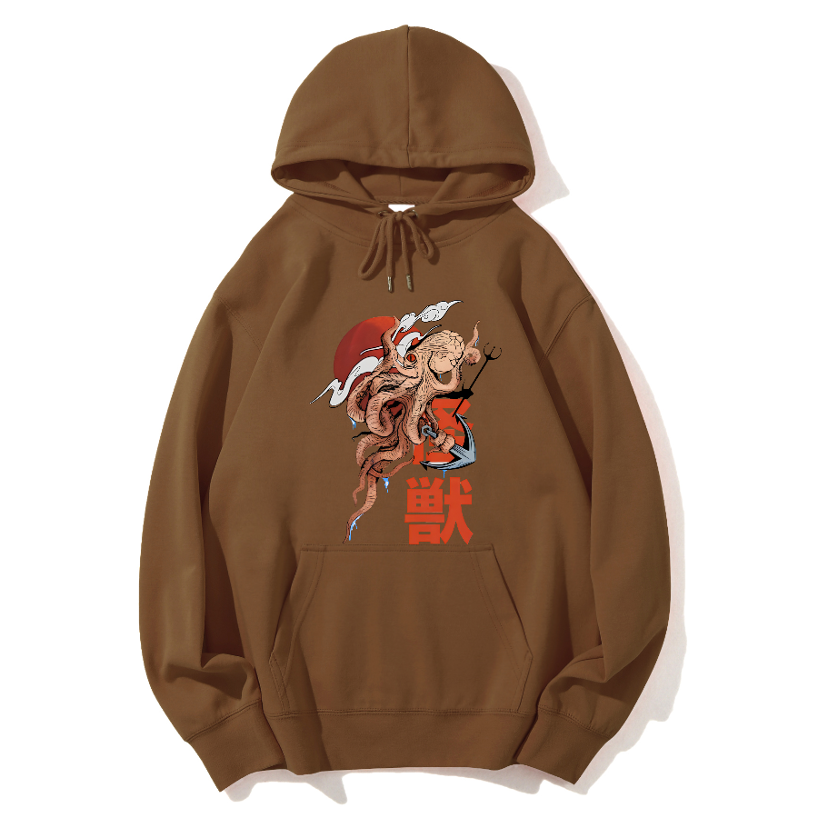 Japanese Octopus Cotton Hoodie