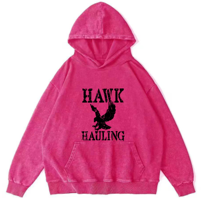 Retro Eagle Pattern Vintage Distressed Hoodie-Zazasy