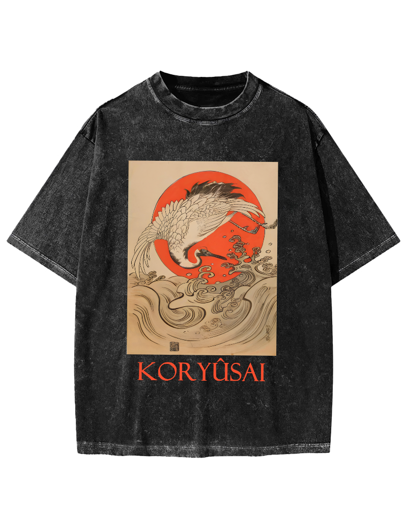 Koryusai Vintage Washed T-shirt-Zazasy