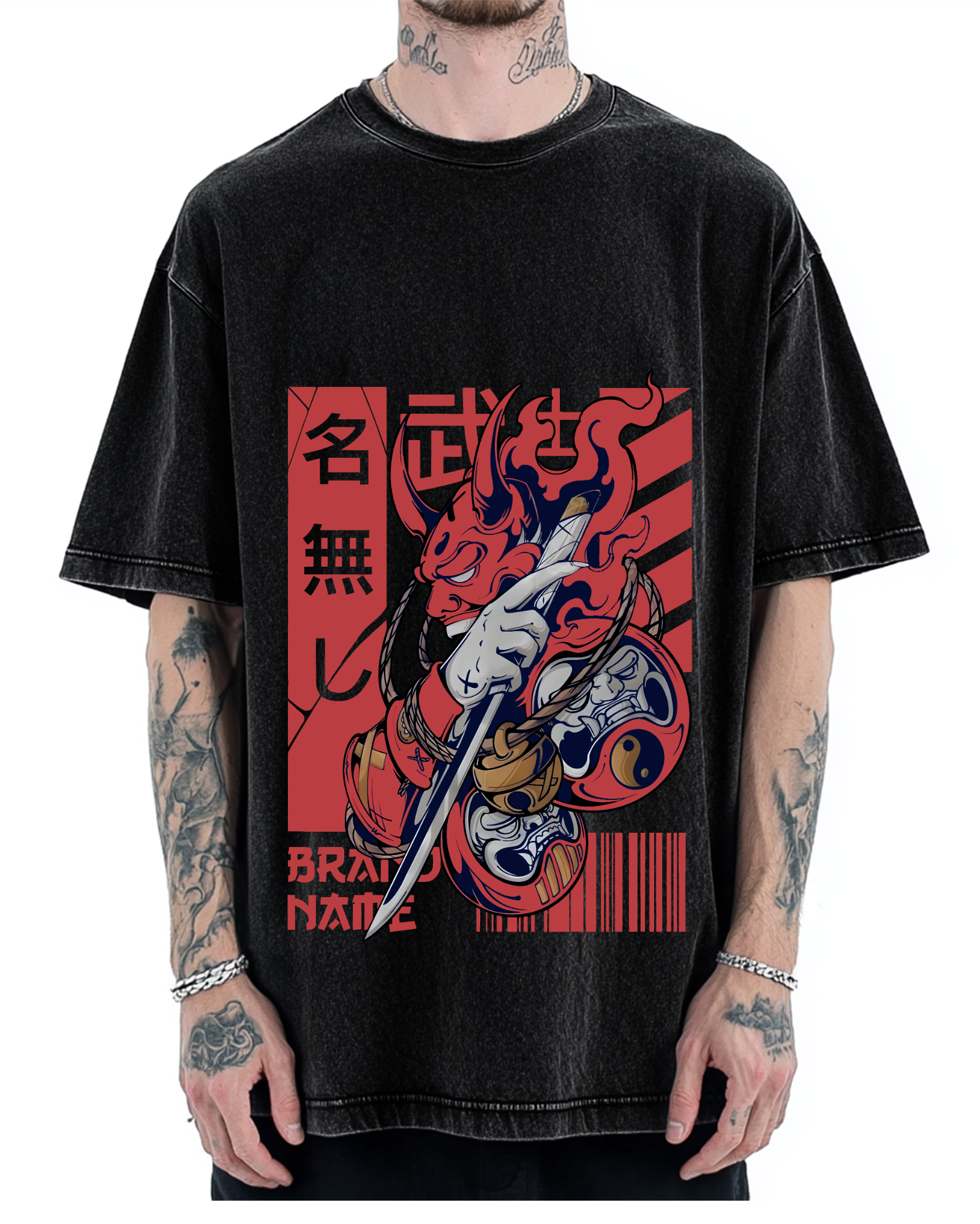 Unknown Warrior Samurai Vintage Washed T-shirt