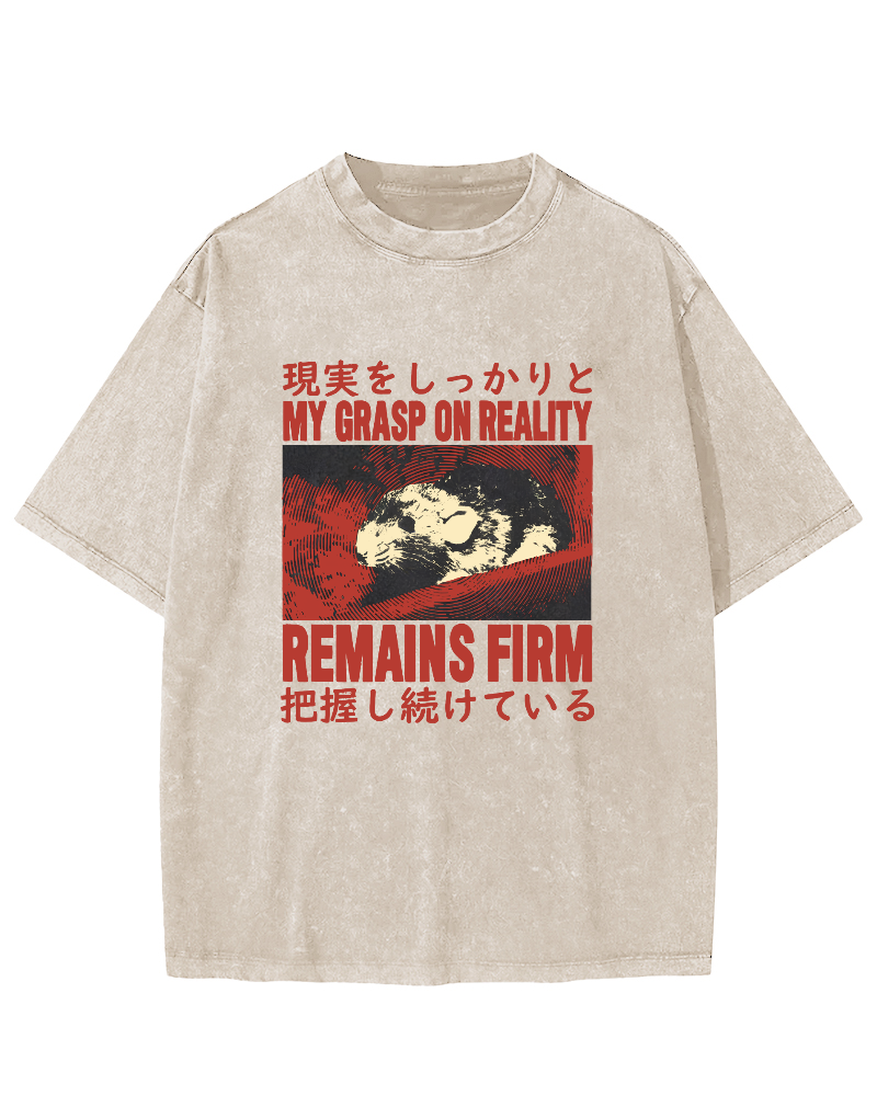 Retro Mouse Japanese Style Vintage Distressed T-shirt-Zazasy