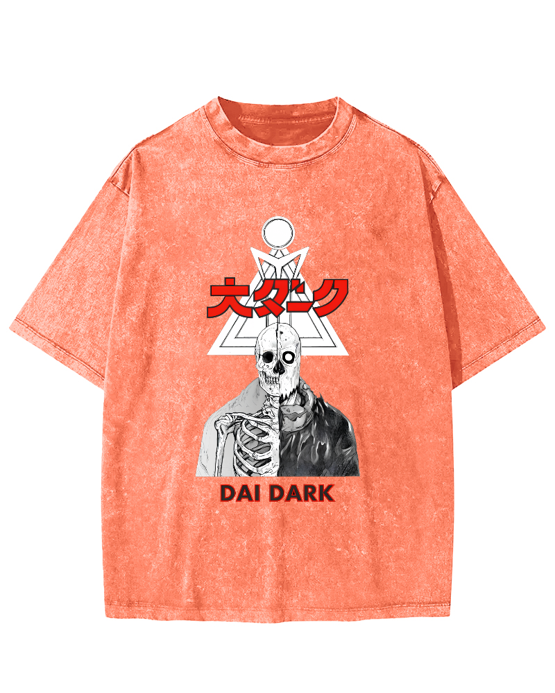 Japanese Style Monster Vintage Distressed T-shirt-Zazasy