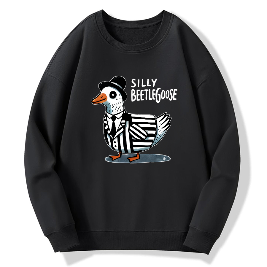 Beetle Goose Cotton Pullover Sweatshirt