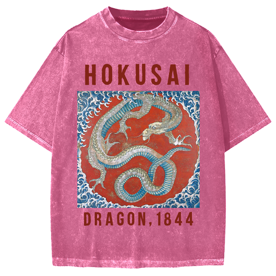 Hokusai Dragon Vintage Washed T-shirt