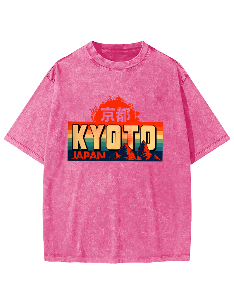 Kyoto Vintage Washed T-shirt-Zazasy