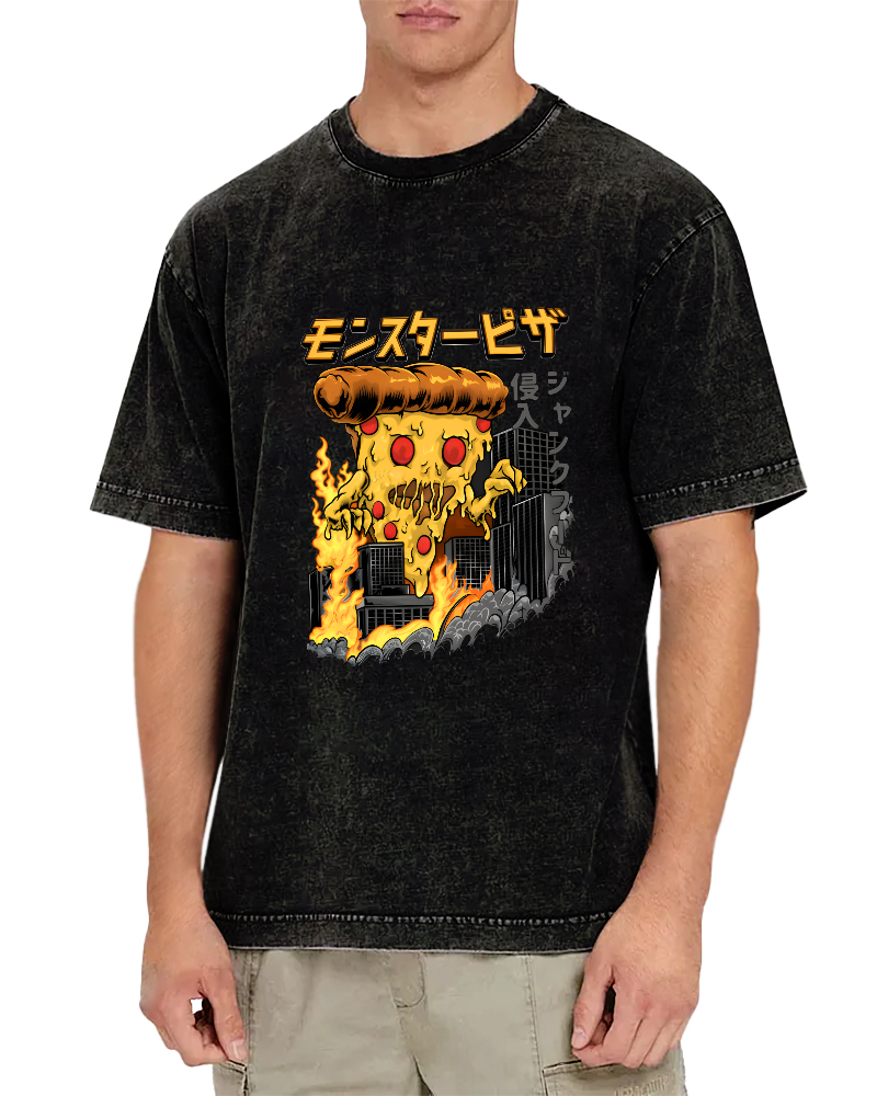 Japanese Personalized Abstract Patterns Vintage Distressed T-shirt-Zazasy