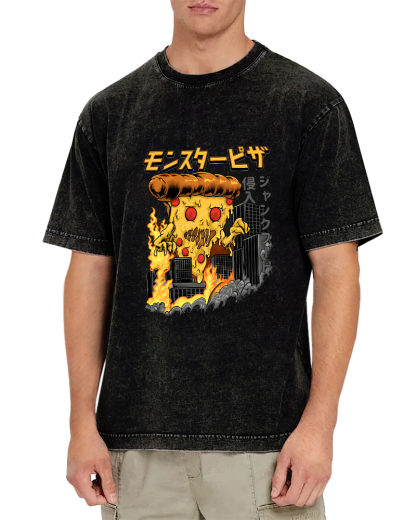 Japanese Personalized Abstract Patterns Vintage Distressed T-shirt-Zazasy