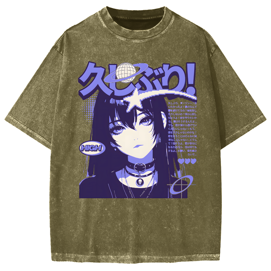 Japanese Manga Vintage Washed T-shirt