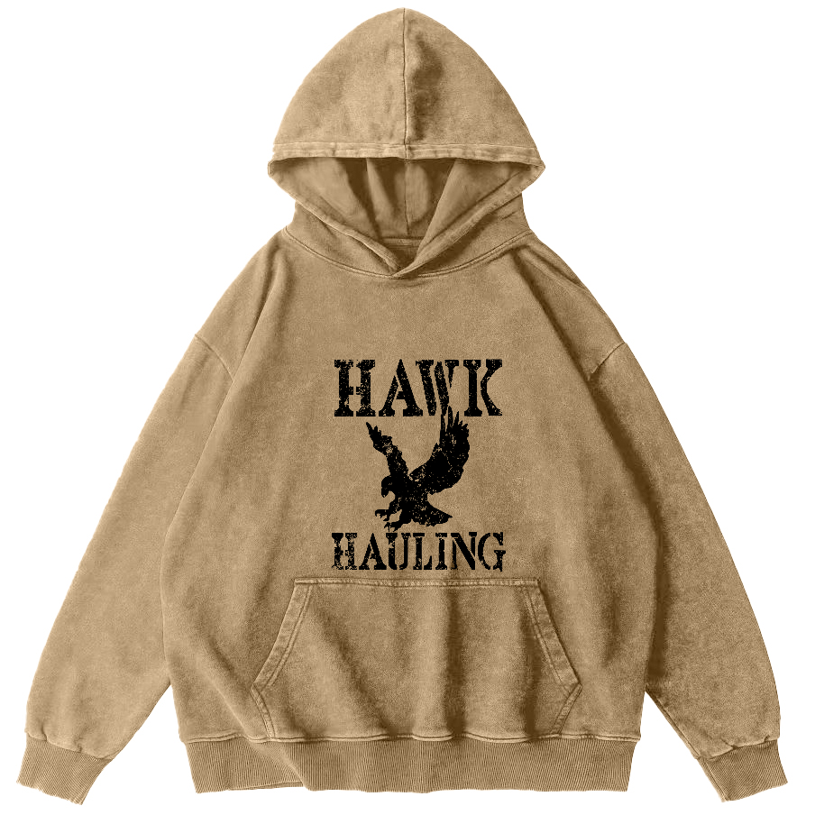 Retro Eagle Pattern Vintage Distressed Hoodie-Zazasy